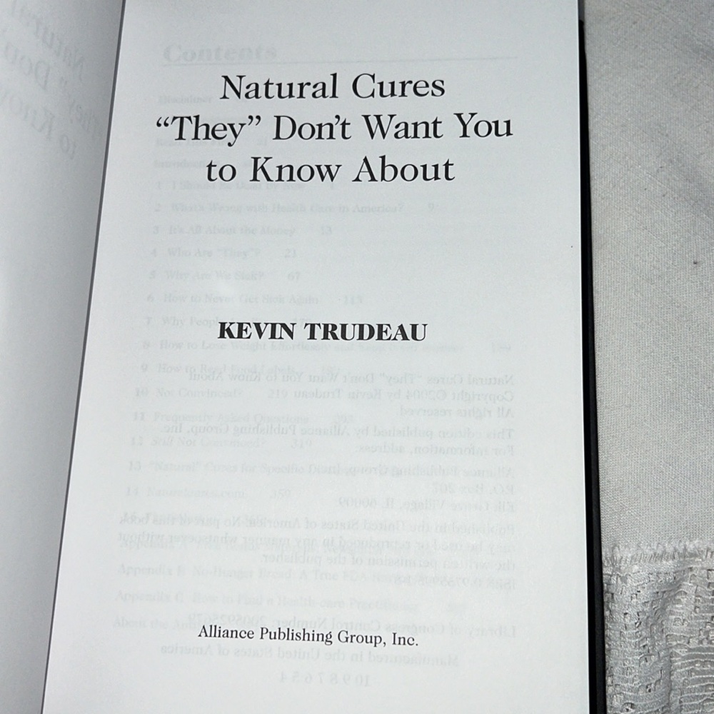 NATURAL CURES THEY DON’T WANT YOU TO KNOW ABOUT BY KEVIN TRUDEAU HARDCOVER BOOK - Picture 12 of 15